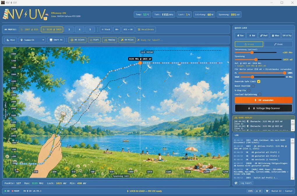NV-UV erstrahlt in der neuesten Version 0.99.2 mit dem Summer Special Skin.