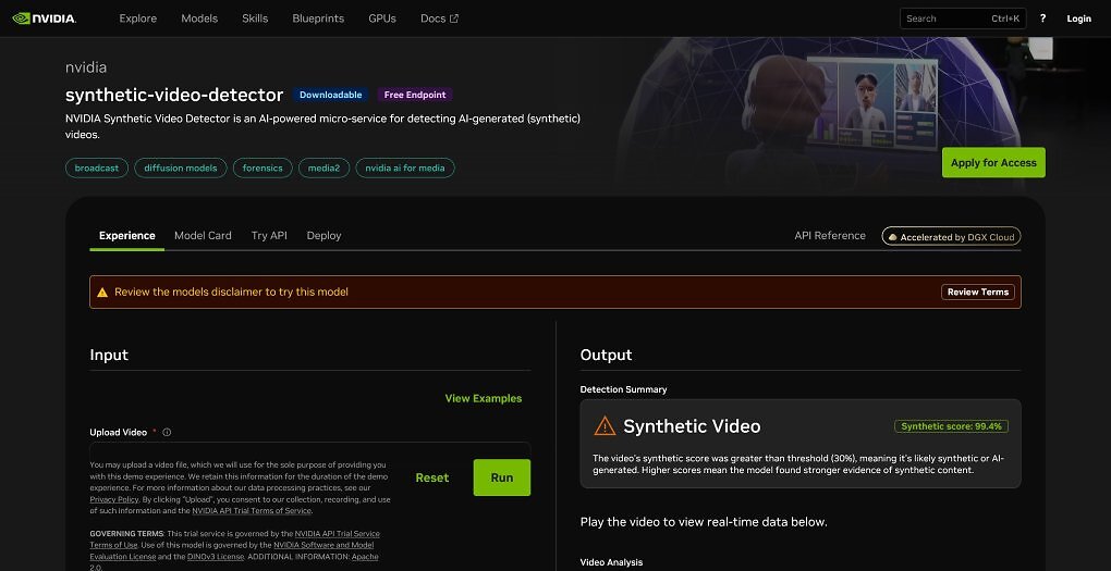 Der Nvidia Synthetic Video Detector erkennt KI-Videos und kann ab sofort ausprobiert werden.