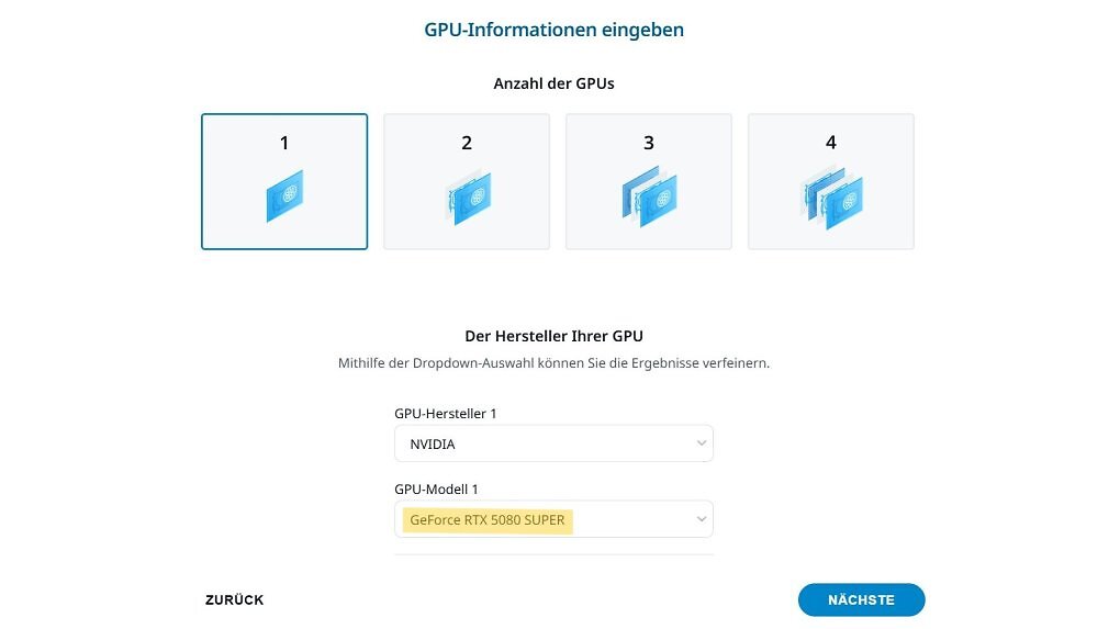 Der Netzteil-Rechner von Seasonic enthält jetzt auch die RTX 5080 Super.