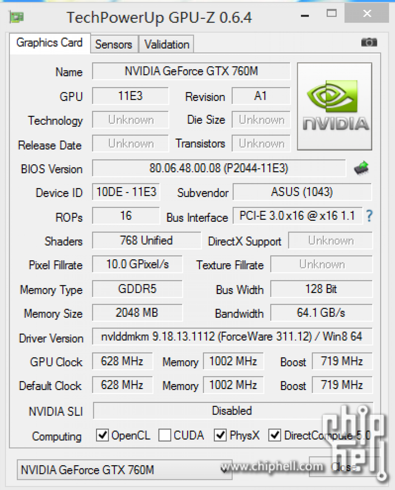 Erster Screenshot zeigt Spezifikationen der Geforce GTX 760M (1)