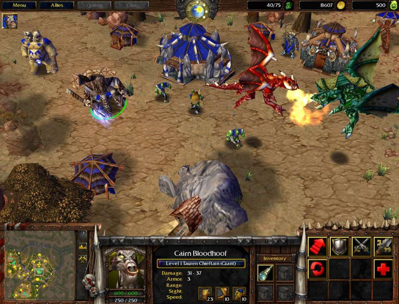 [26/11/2001] Warcraft 3: Reign of Chaos, 2002. Zeitgemäße Optik, fulminante Zwischensequenzen und ein Blizzard-typisch fesselnder Mix aus Story und Gameplay beleben Warcraft wieder.