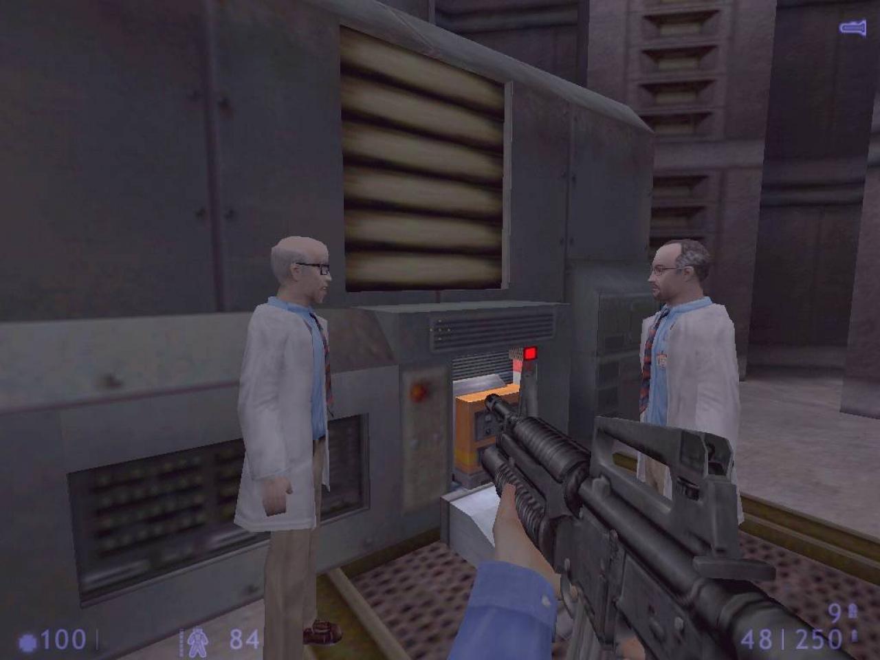 [26/11/2001] 1998: Half Life - In Half Life interagieren Gegner erstmals miteinander, um den Spieler zu suchen. Sie konnten auch Granaten aus Deckungen werfen und gingen in diese, wenn sie verletzt wurden.