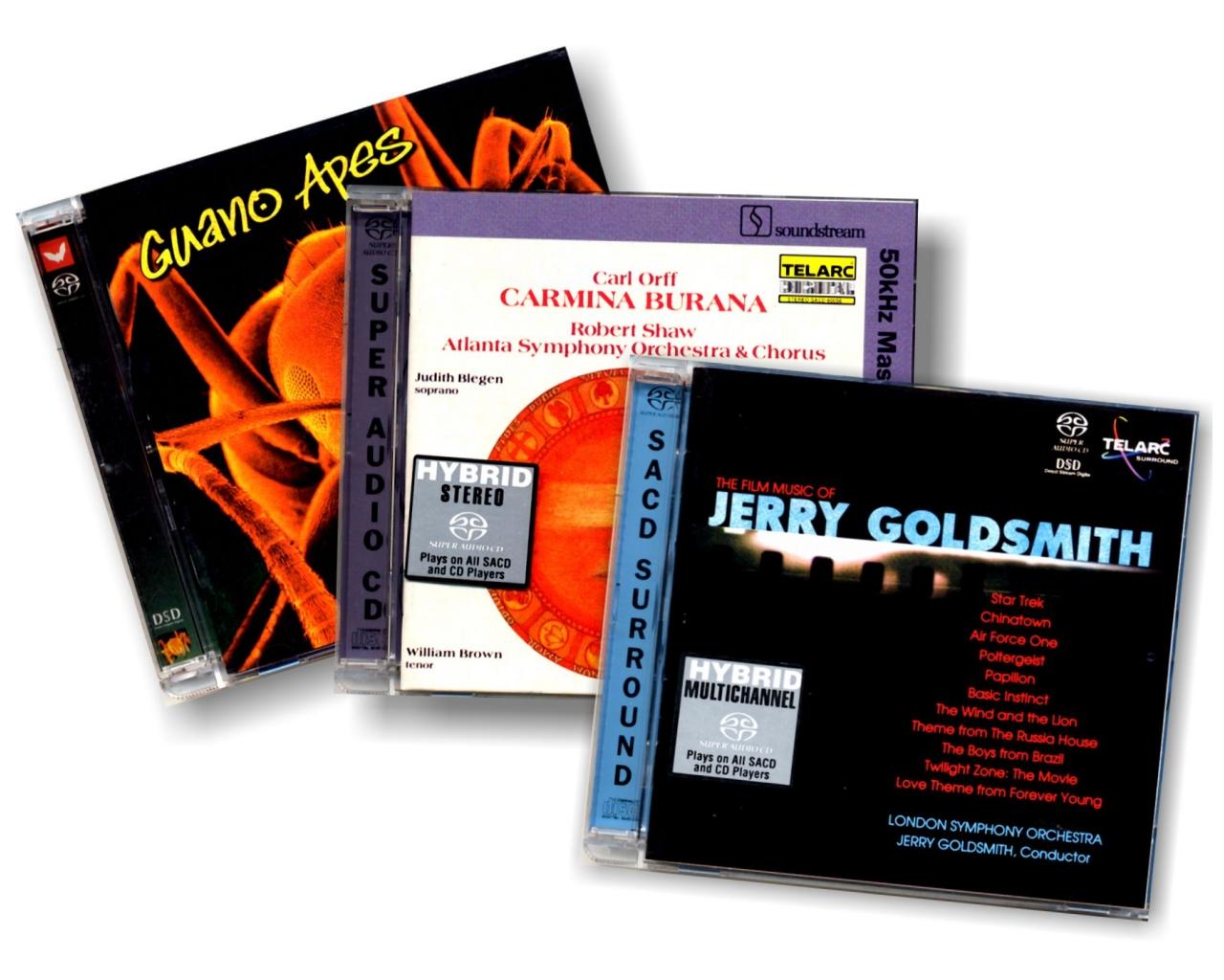 [08/01/2002] Vielfalt: Die Anzahl der unterschiedlichen Varianten von SACD-Typen ist fast ebenso groß wie die der Musikrichtungen, die als SACD bereits angeboten werden. 