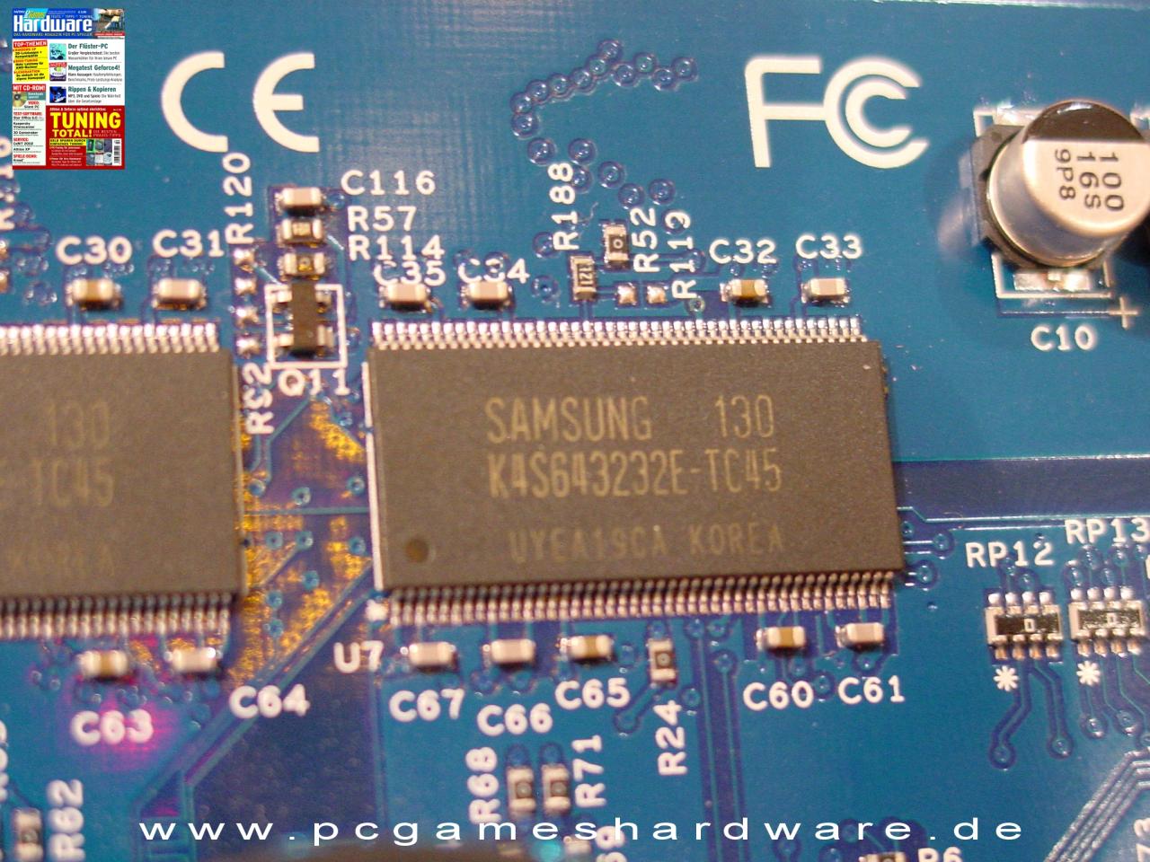 [14/03/2002] Die Prophet 4800 hat 4,5 ns schnellen SDR-SDRAM von Samsung. Dieser ist bis 222 MHz spezifiziert.