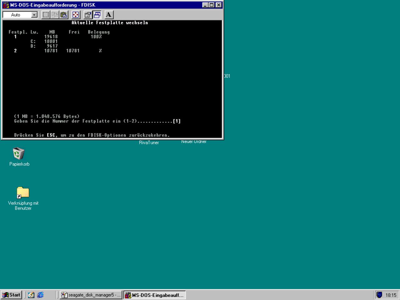 [28/05/2002] Fdisk: Spartanisch, aber effizient ist Fdisk, das Partitionstool von Microsoft. 