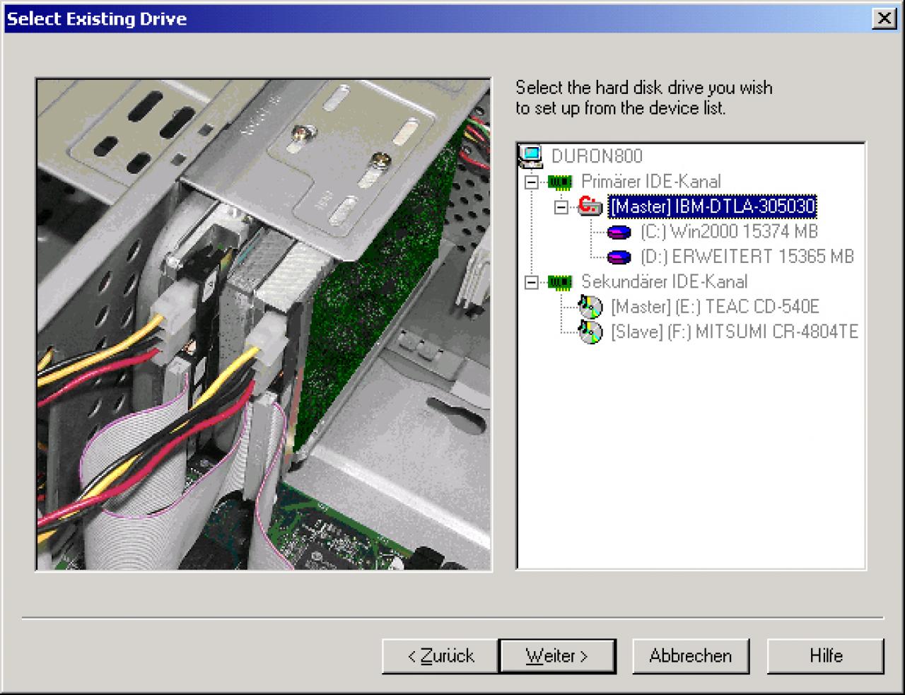 [04/06/2002] IBM Disk Manager: Der IBM Disk Manager gleicht dem Seagate-Tool, ist allerdings nur in einer älteren Version erhältlich.