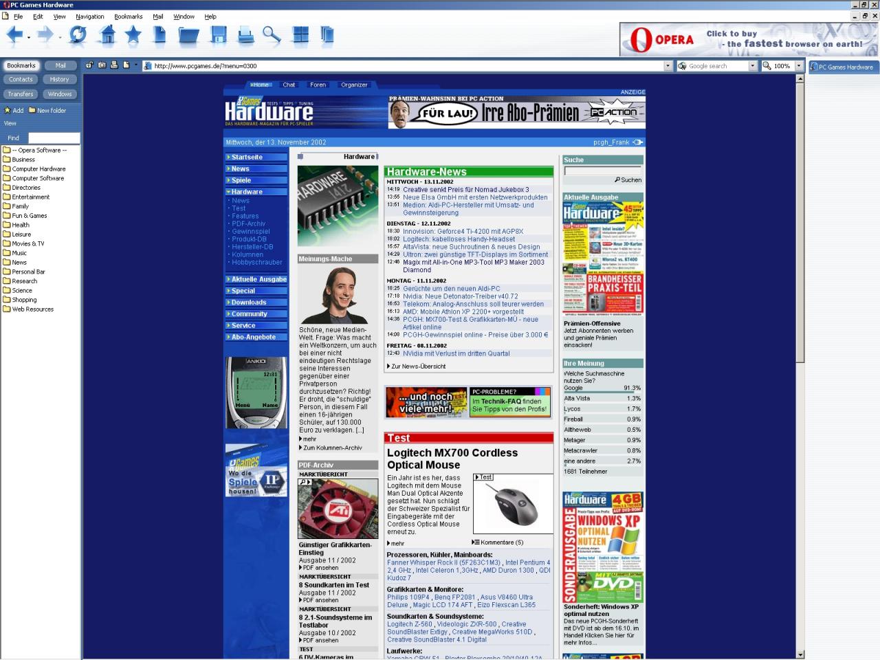 [13/11/2002] Opera: finale Version 7 zum Download