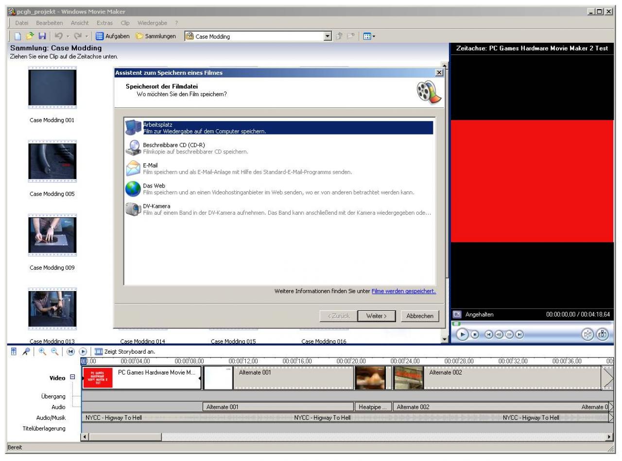 [28/05/2003] Das Microsoft-eigene Videoformat WMV erlaubt auch eine starke Komprimierung beispielsweise für Video-Mails. 
