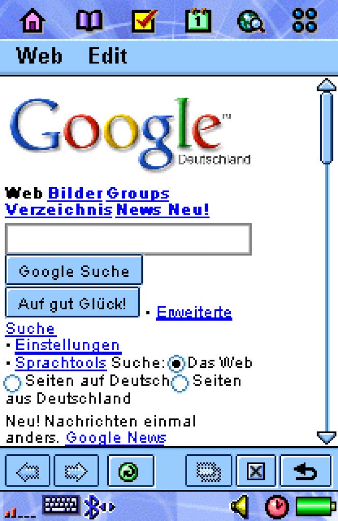 [19/09/2003] Außerdem können Sie mit dem integrierten Browser surfen.