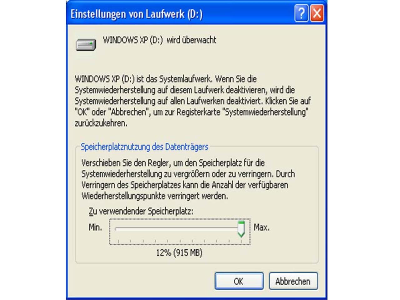 [30/01/2004] Praxis-Schritt 1) Überprüfen Sie diese Option in den Systemeigenschaften (Windowstaste plus Pause).