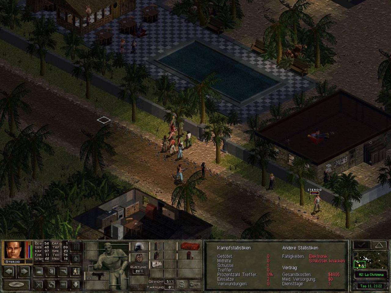 [14/03/2005] Jagged Alliance gehört zu den herausfordernsten rundenbasierten Strategiespielen. Teil 3 wäre ein Traum, aber kommt das Spiel jemals? (im Bild: Jagged Alliance 2: Wildfire). Und Nein, die halbherzigen Versuche wie Jagged Alliance Online oder Jagged Alliance Flashback zählen nicht.