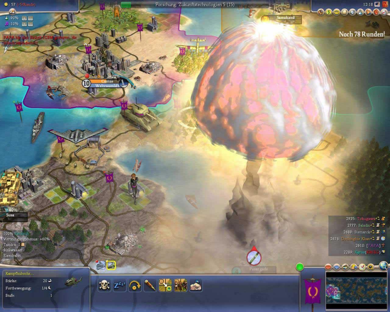 [11/01/2006] 2005 - Sid Meier's Civilization IV: Mit der Gamebryo-Engine ist ebenfalls OpenGL möglich, welches Firaxis implementierte, um das Spiel auch auf Macs zu verkaufen.
