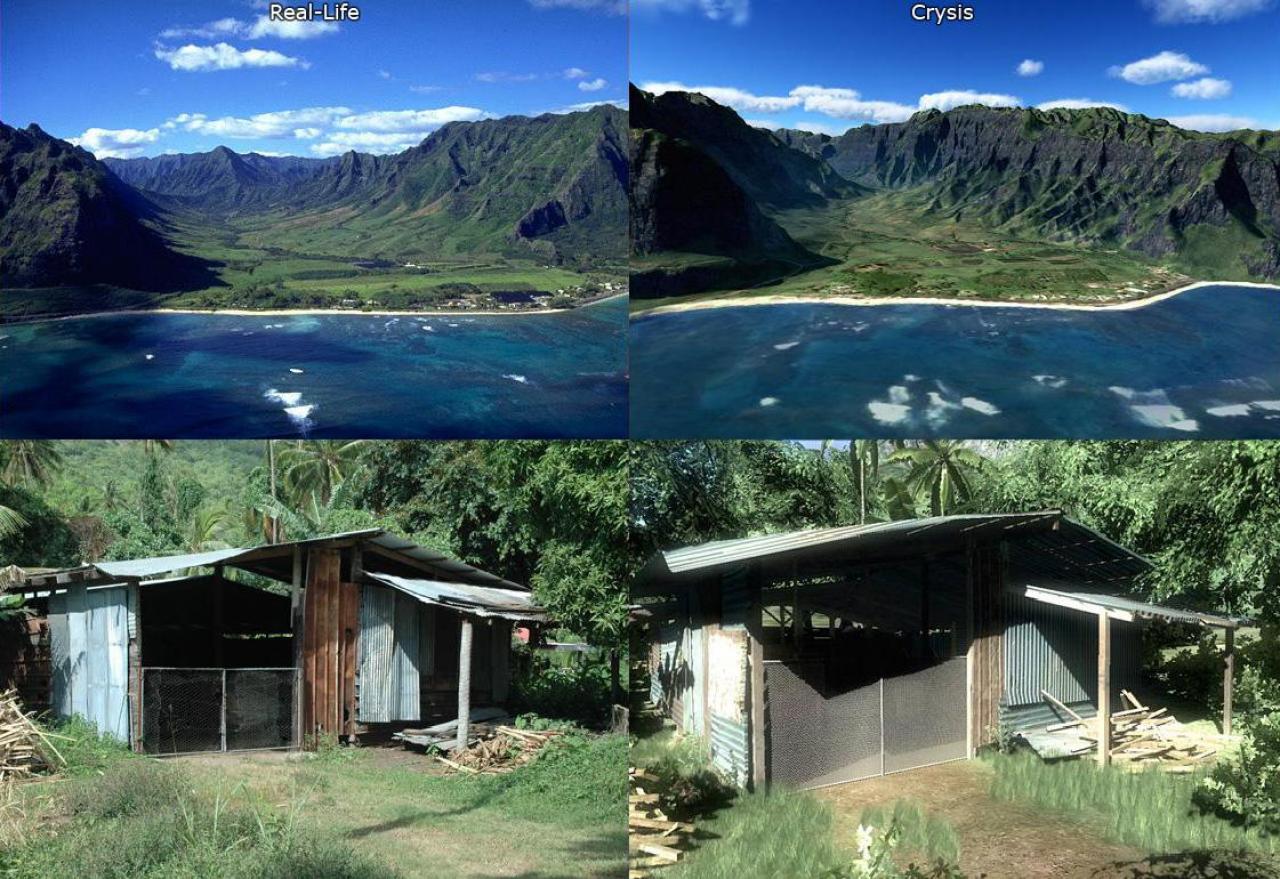 [07/06/2006] Schockierend, wie real Crysis aussieht, wenn man die Originalbilder im Vergleich sieht.