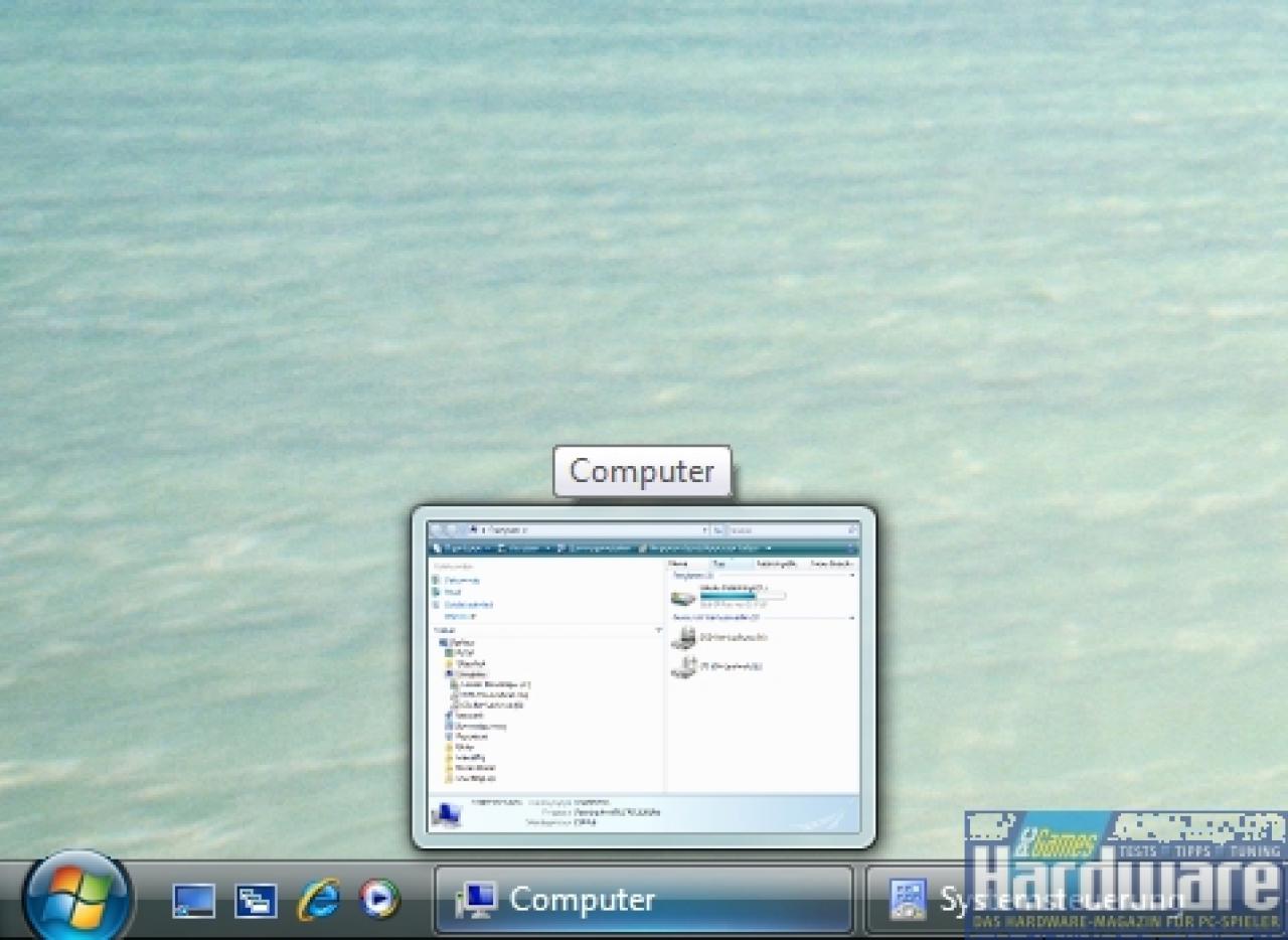 [26/09/2006] Windows Vista RC1 - Mouseover-Effekt in der Taskleiste