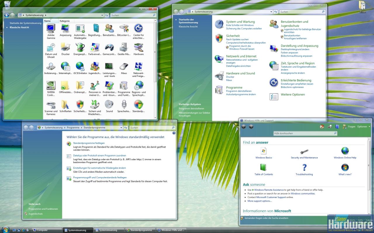 [26/09/2006] Windows Vista RC1 - Klassische und normale Systemsteuerungsansicht im Vergleich