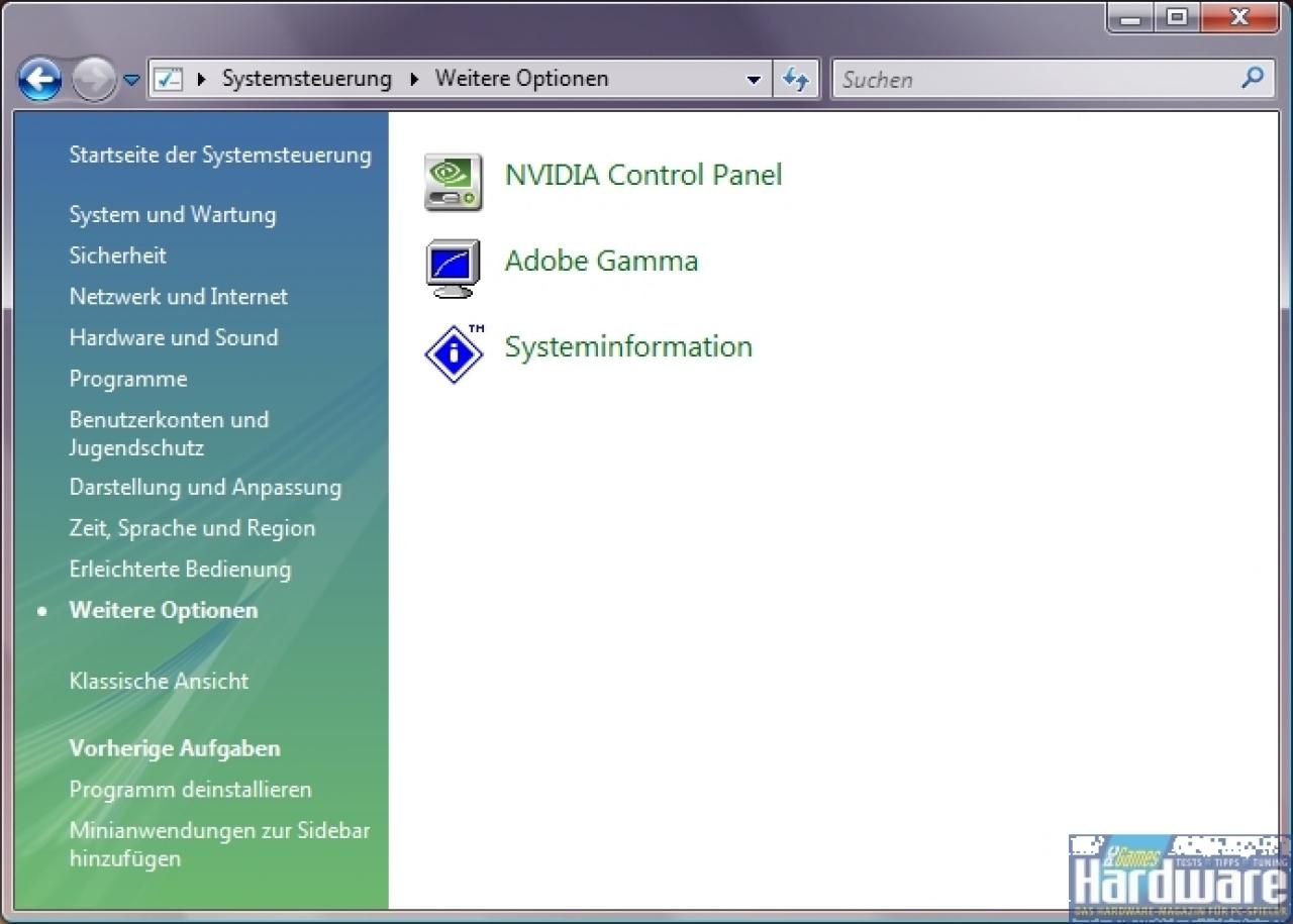 [26/09/2006] Windows Vista RC1 - Das Nvidia-Controlpanel finden Sie nun unter 