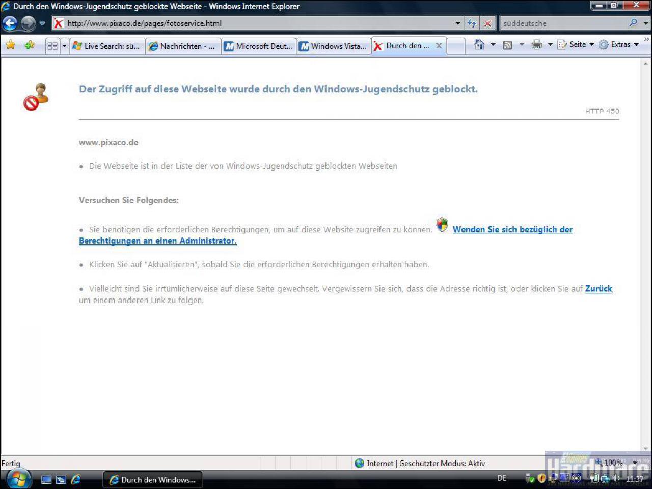 [24/11/2006] Aktivierter Jugendschutzfilter
