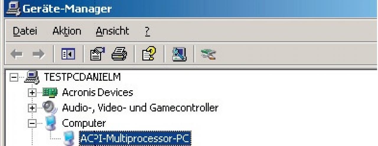 [04/01/2007] Final: Bei dem richtigen Boot-Profil wird der Computer als 