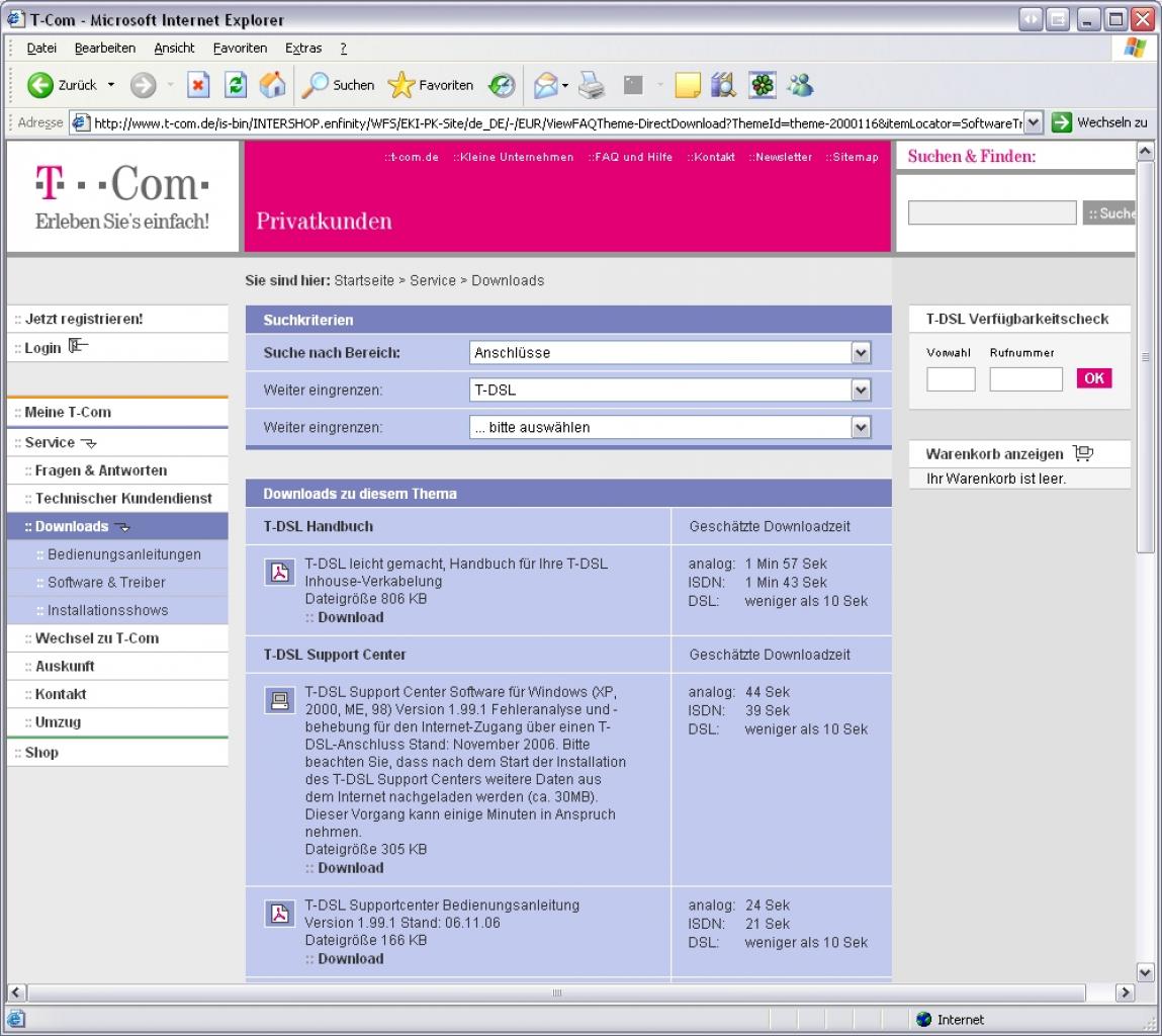 [01/02/2007] Der T-DSL Speedmanager ist nicht nur für T-Com-Kunden interessant.