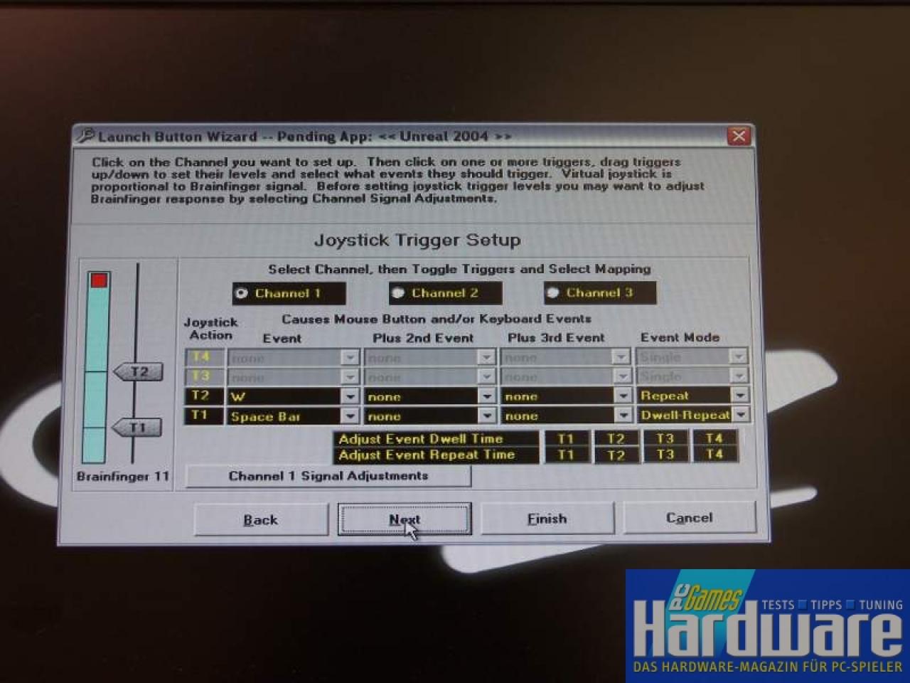 [20/03/2007] Konfigurations-Software: Welche Tasten sollen genutzt werden?