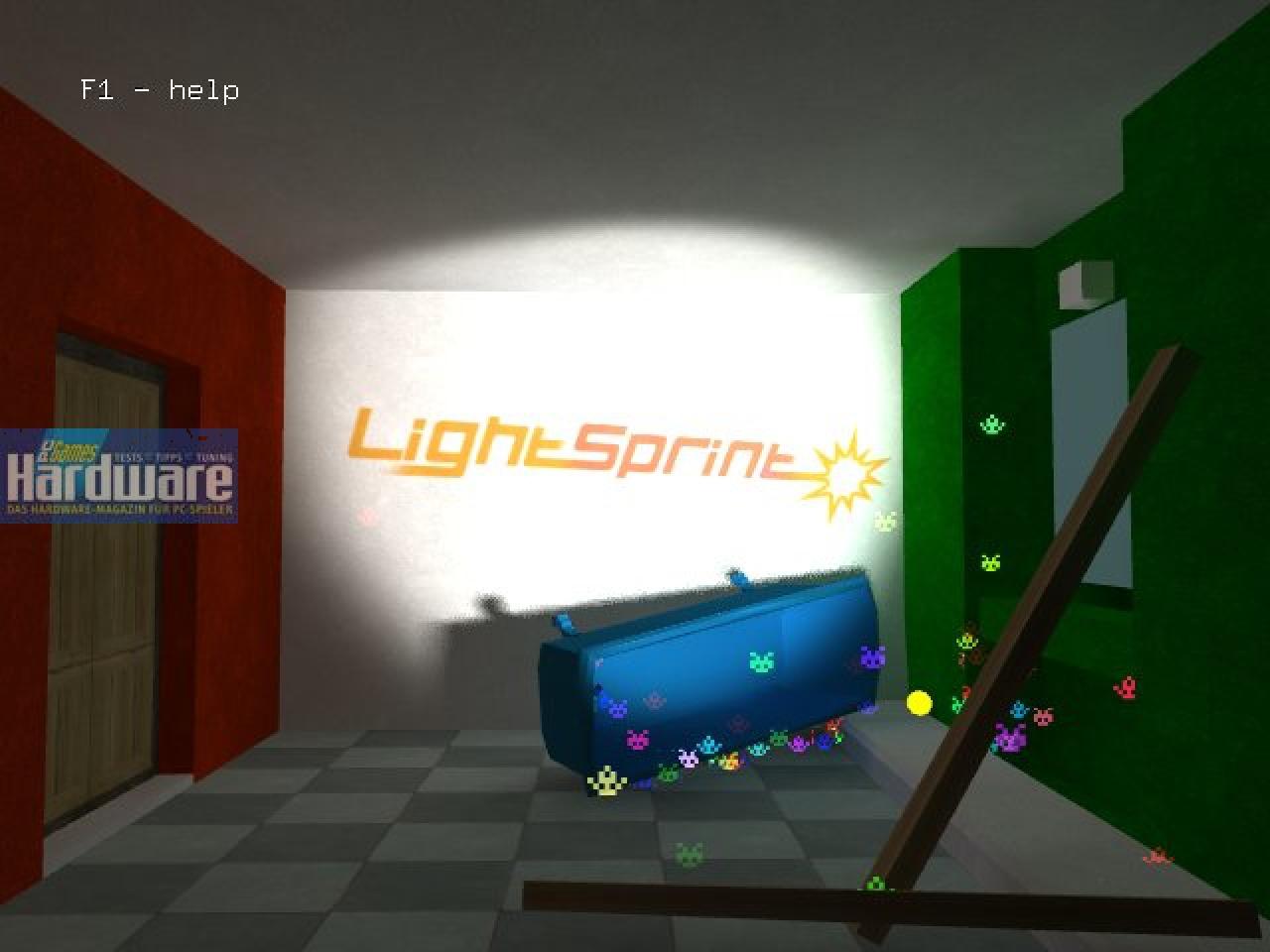 [09/03/2007] Realtime Radiosity Bugs, weißes Licht auf weißer Wand.