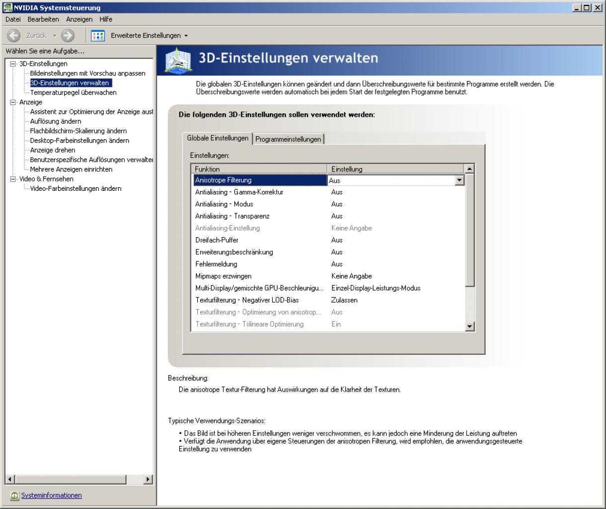 [20/04/2007] Das neue Nvidia Control Panel