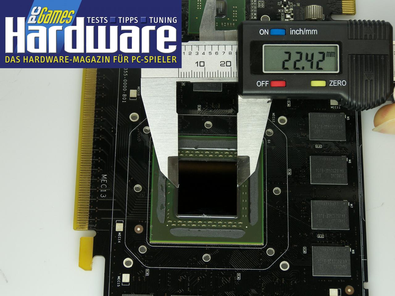 [03/05/2007] Höhe des G80-Chips (Quelle: PCGH)