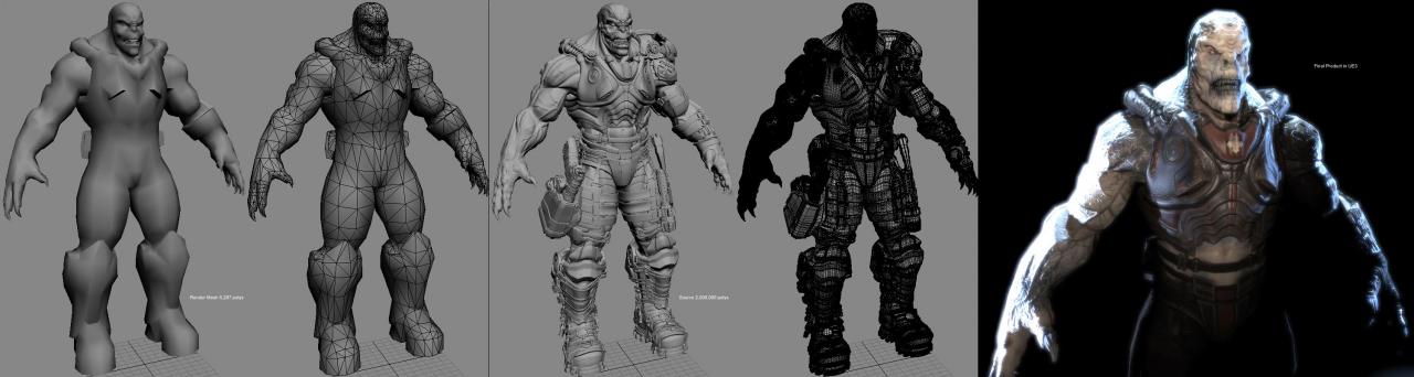 [28/05/2007] Normal Mapping im Detail: per detaillierter Normal Map werden Modelle mit vergleichsweise wenigen Polygonen verschönert.