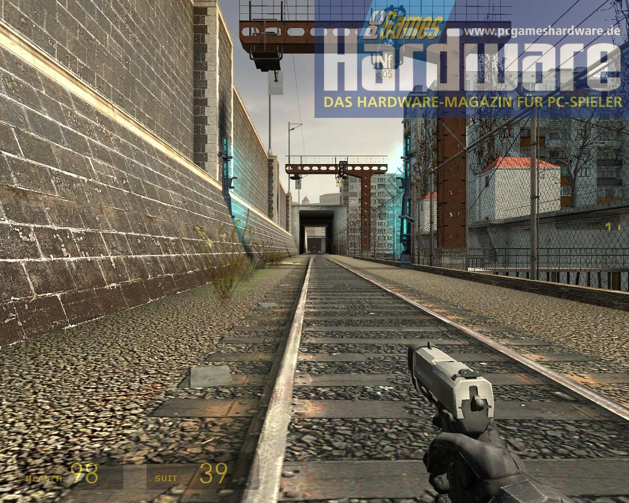 [06/06/2007] Half-Life 2 (dt.) auf Geforce 8800 mit FW158.22 (HQ): 4x FSAA via Treiber, 8:1 AF in-Game