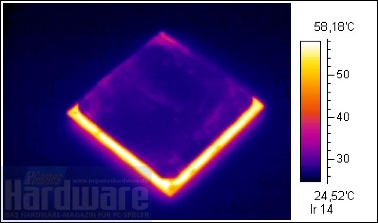 [08/06/2007] Ausgebaut: Jetzt verbrennt man sich auch nicht mehr die Finger. Die CPU lebt aber noch. (Andere Wärmeskala)