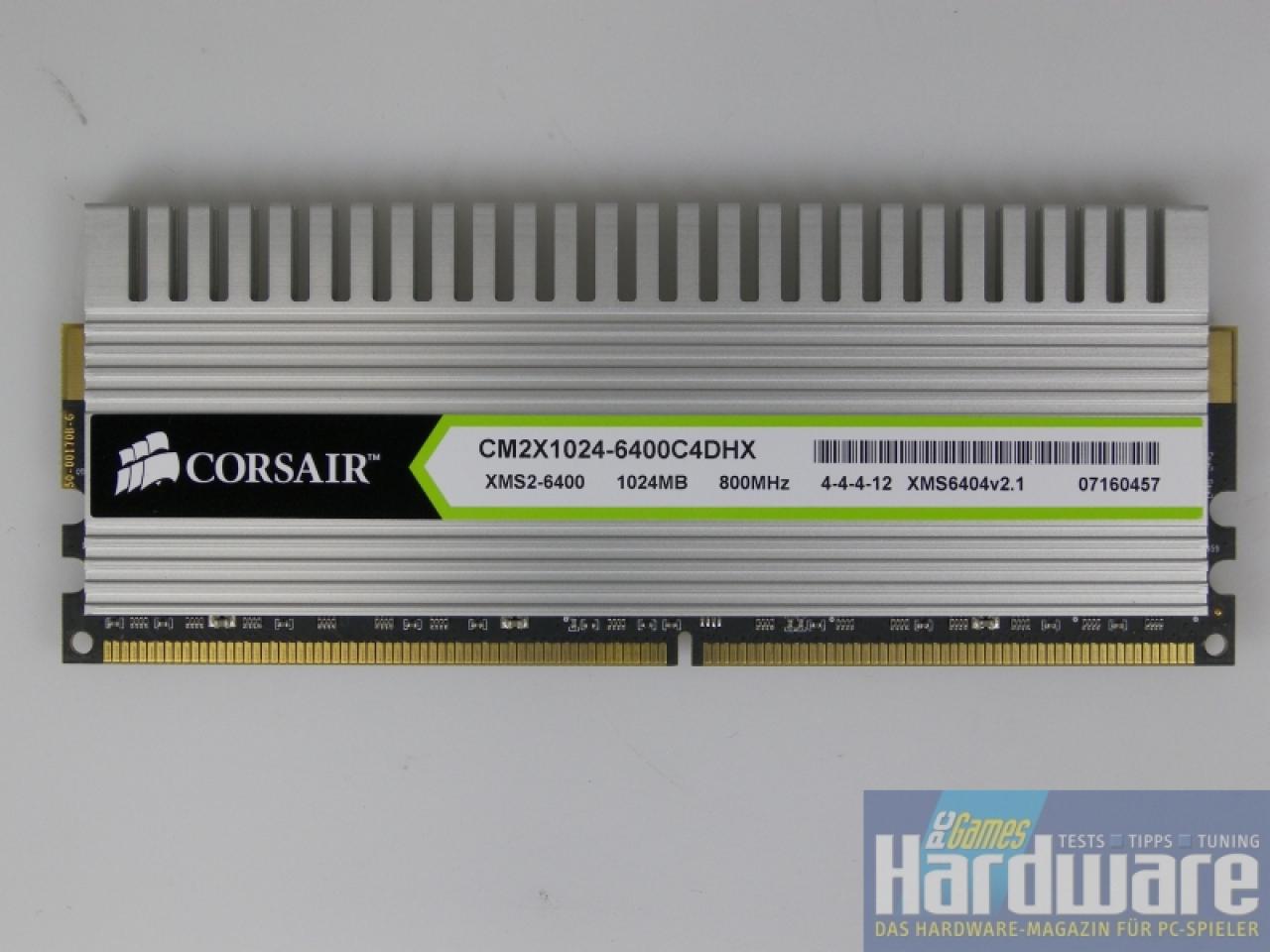[22/06/2007] Corsair TWIN2X2048-6400C4DHX (Quelle: PCGH)