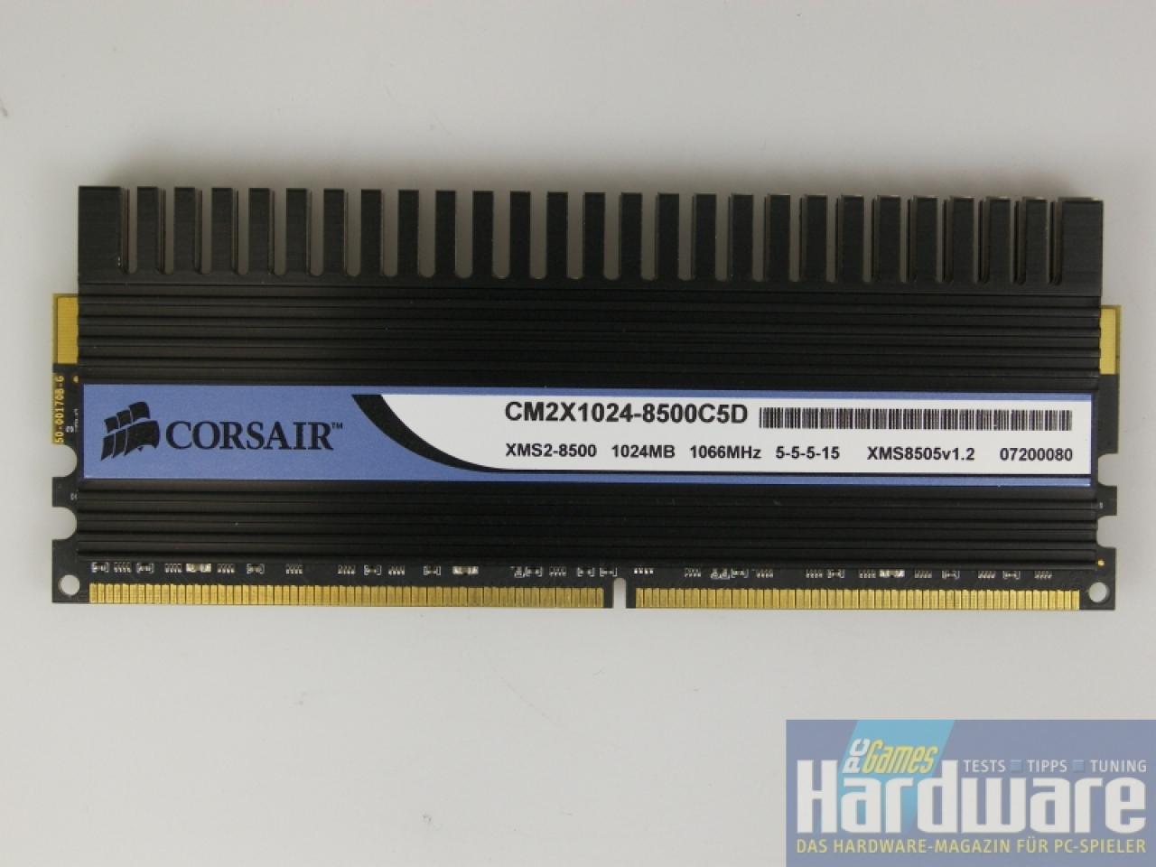 [22/06/2007] Corsair TWIN2X2048-8500C5D (Quelle: PCGH)