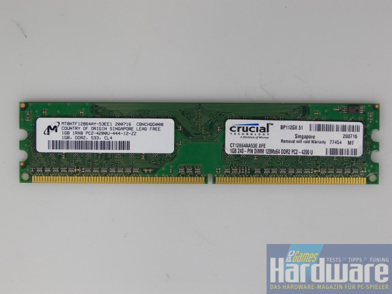 [22/06/2007] Crucial CT12864AA53E (Quelle: PCGH)