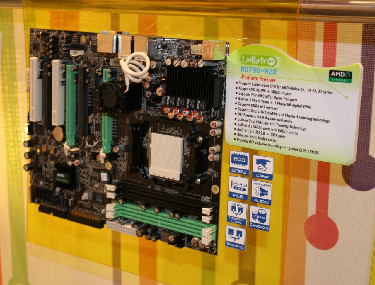 [07/06/2007] DFIs „LANPartyUT RD790-M2R“ verfügt trotz RD790-Chipsatz nur über HyperTransport 1.0.