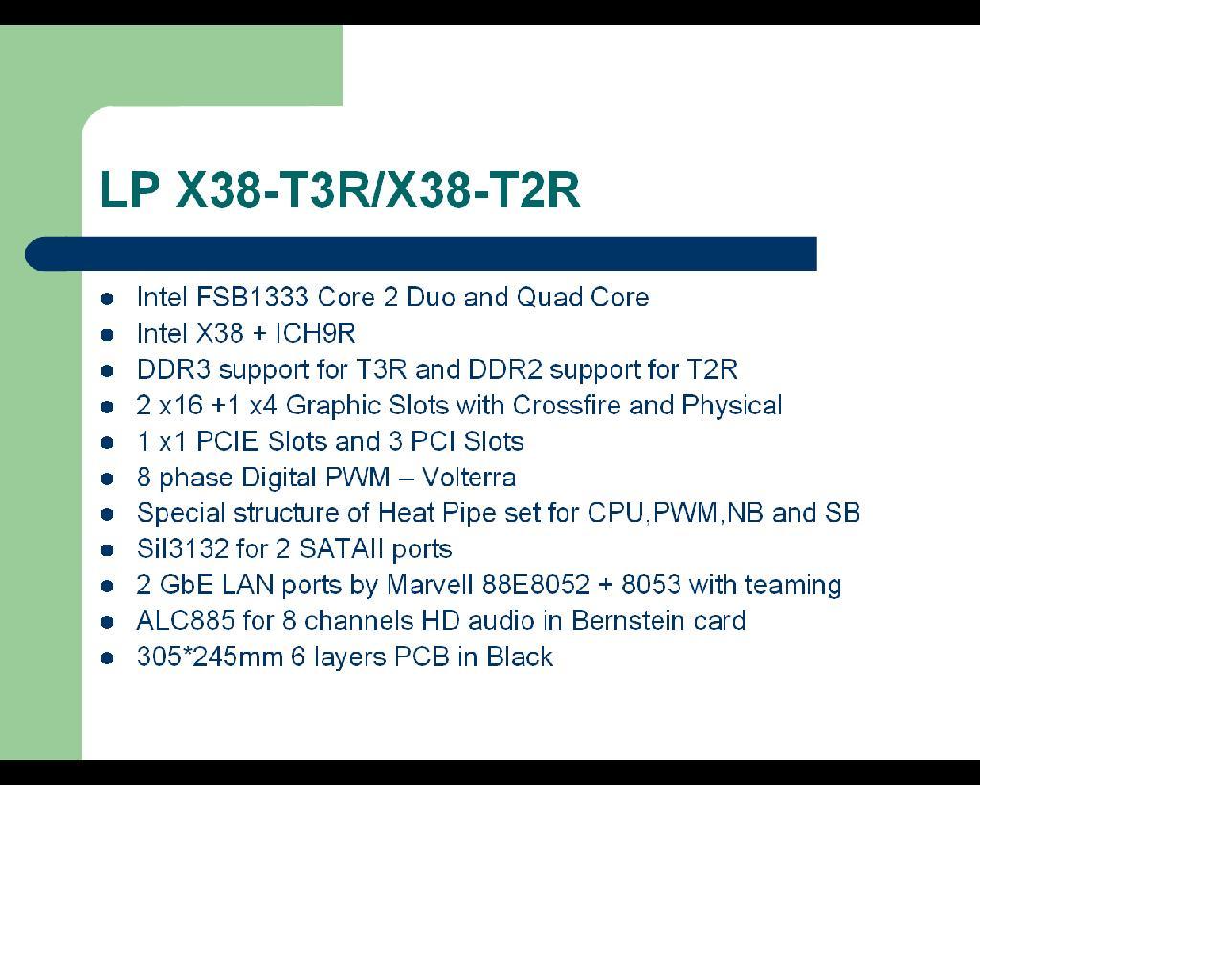 [03/06/2007] DFI Lanparty X38-T2R/T3R Features (Bild: XtremeSystems)