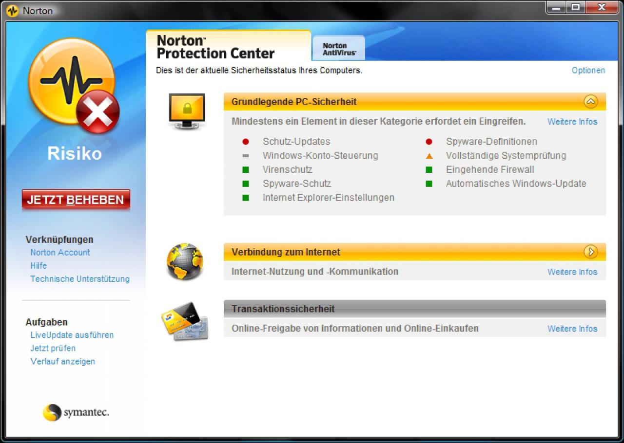 [11/06/2007] Norton Antivirus 2007: Screenshot
