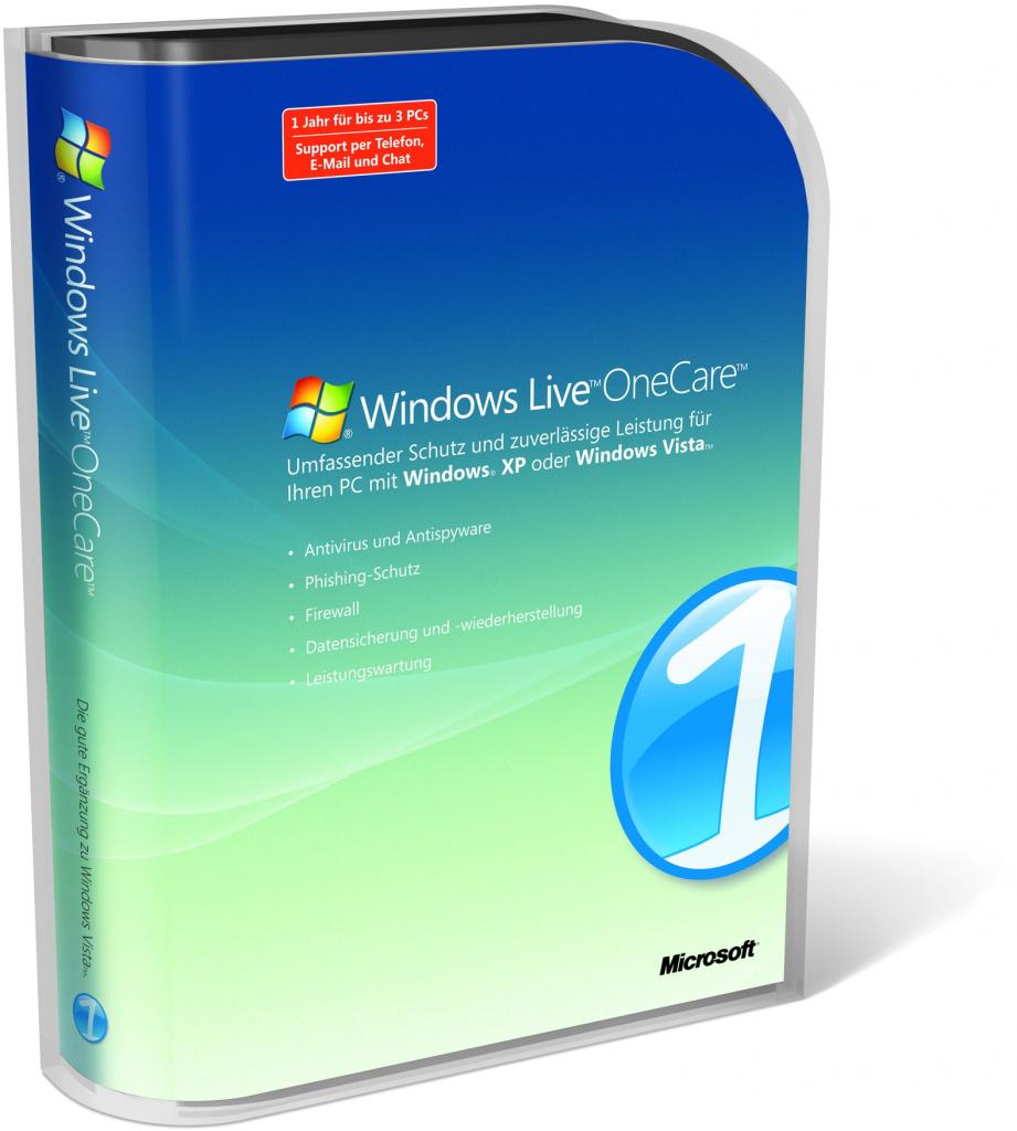 [11/06/2007] Microsoft Live Onecare: Bild der Verkaufspackung