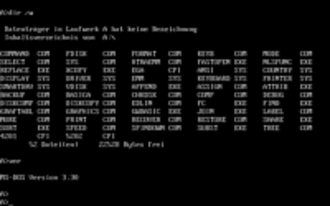 [09/07/2007] Die Vorgänger für Windows: z. B. DOS 3 von 1994 (Bild: winhistory.de)