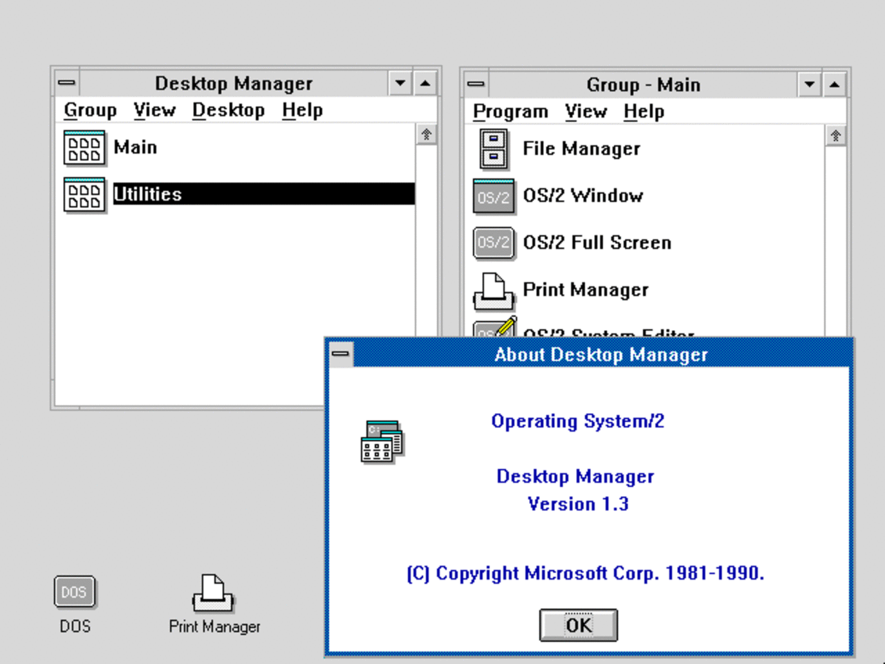 [09/07/2007] Die Vorgänger für Windows: z. B. OS/2 (Bild: winhistory.de)