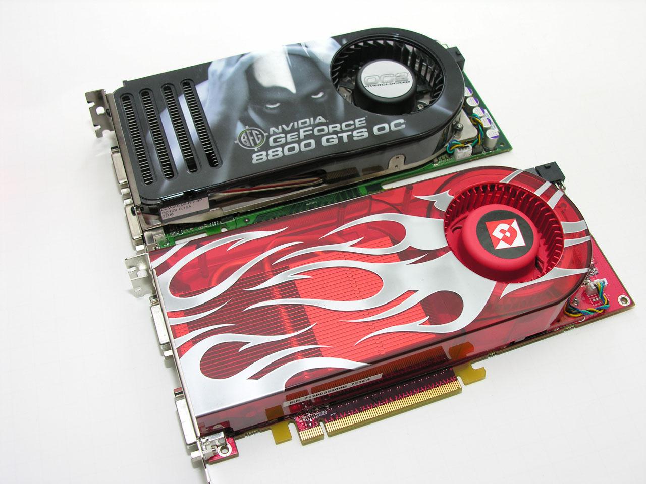 [12/07/2007] Geforce 8800 GTS/640 und die Diamond-1GB-Karte (Bild: firingsquad.com)