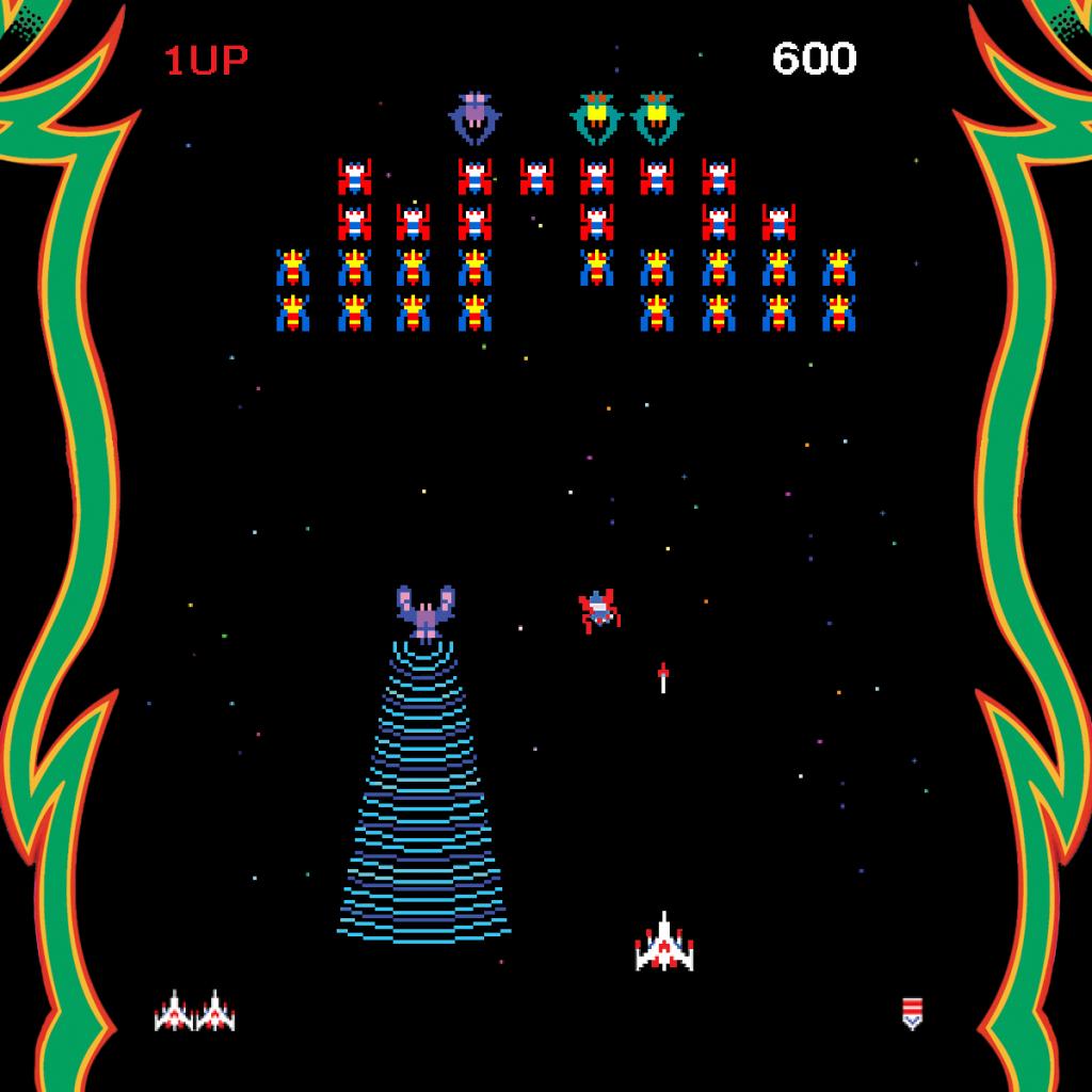 [13/07/2007] Christian Gögelein: Galaga. Dürfte mich in meiner Jugend hunderte D-Mark-Münzen gekostet haben, die ich jedes Wochenende in den örtlichen Spielautomaten gesteckt habe. Damals ein Knüller, heute ein besseres Handy-Game. Wie die Zeit vergeht.