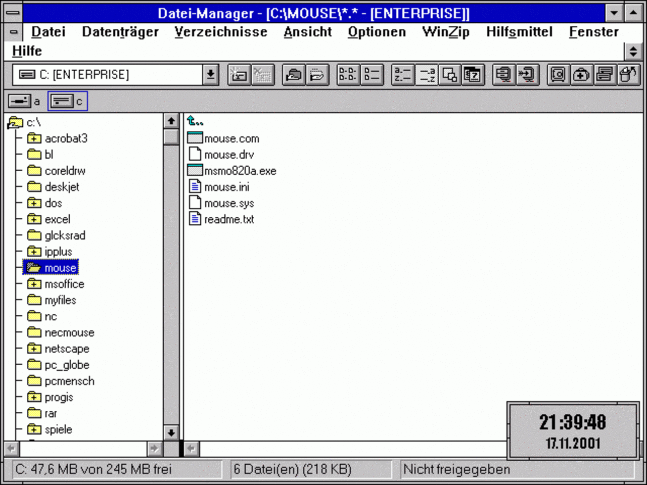 [09/07/2007] Windows for Workgroups (1992):Das erste Windows, das ohne Fremdsoftware im Netzwerk benutzt werden konnte; Protokoll war NetBEUI. (Bild: winhistory.de)