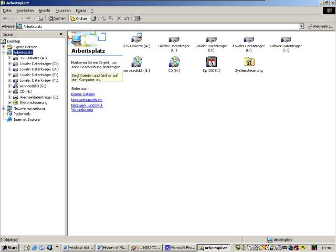 [09/07/2007] Windows 2000 (2000): Das Ergebnis der runderneuerten NT-Reihe mit vielen tiefgreifenden Änderungen. Es gilt bis heute als eines der stabilsten Windows-Versionen. (Bild: winhistory.de)