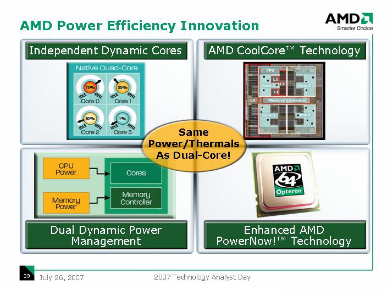 [27/07/2007] Vier neue Stromsparmechanismen (Bild: AMD)