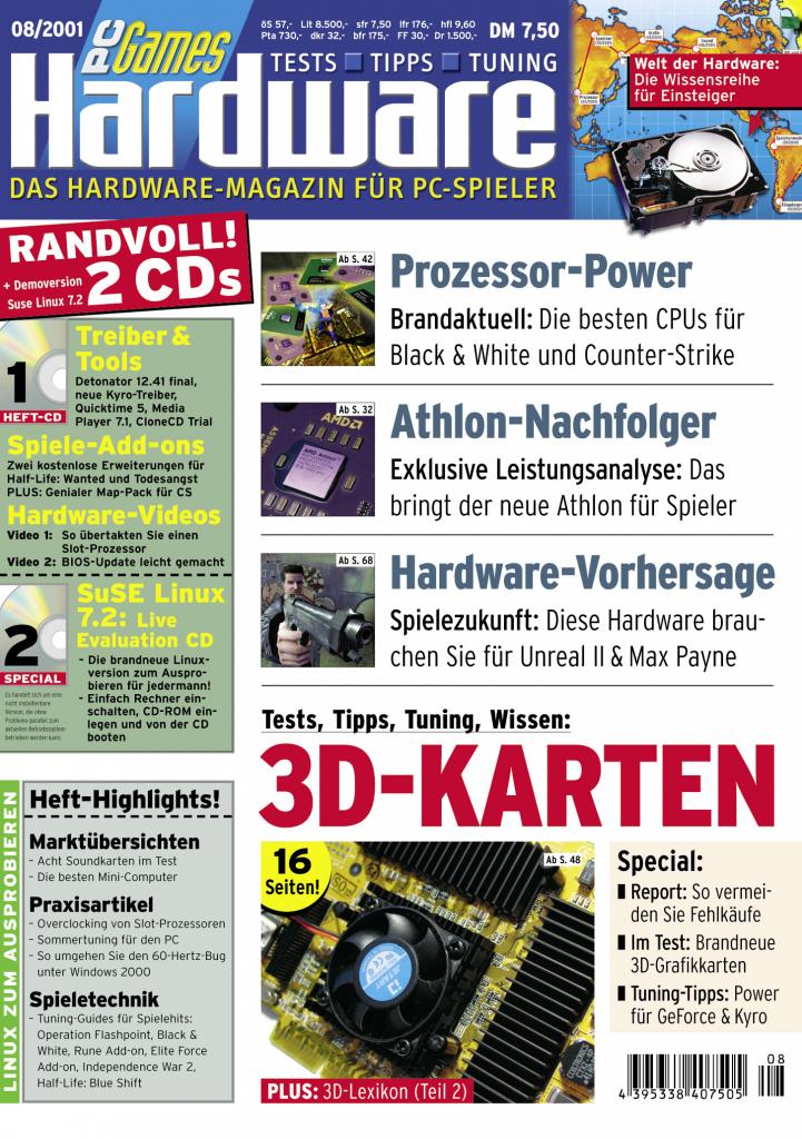 [27/07/2007] PCGH Ausgabe 08/2001