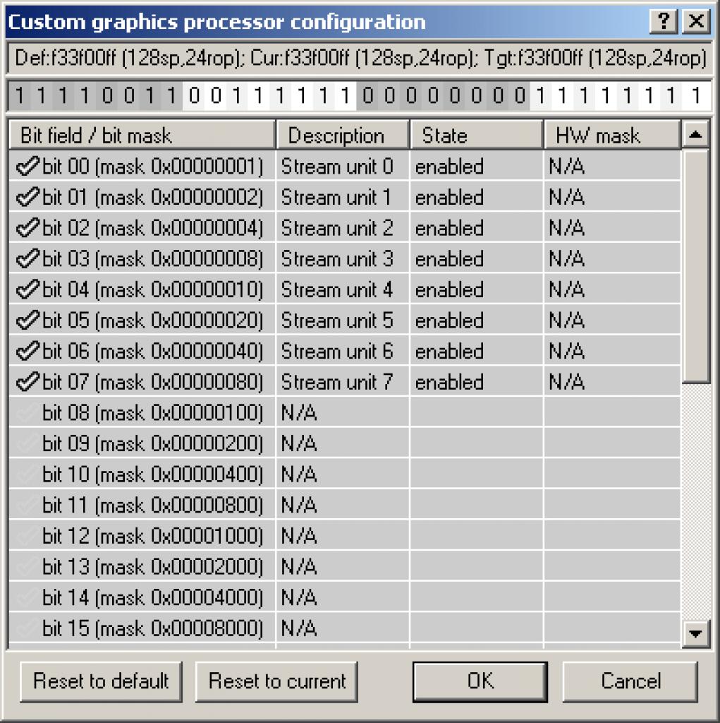 [24/07/2007] So sehen die sieben aktiven Shader-Partitionen bei einer GF8 GTX/Ultra aus ... (Bild: PCGH)