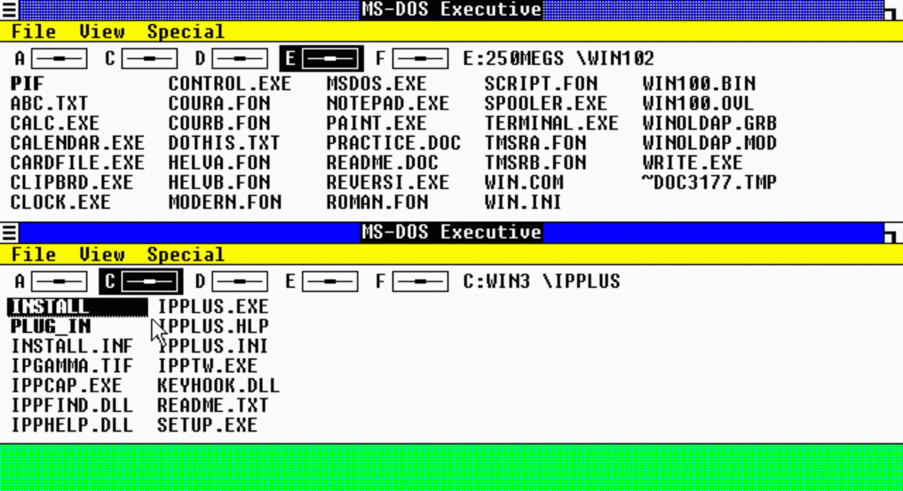 [08/07/2007] Windows 1.01 (Bild: Winhistory)