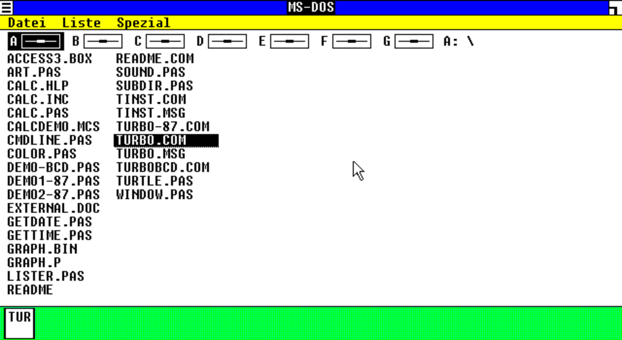 [08/07/2007] Windows 1.01 (Bild: Winhistory)
