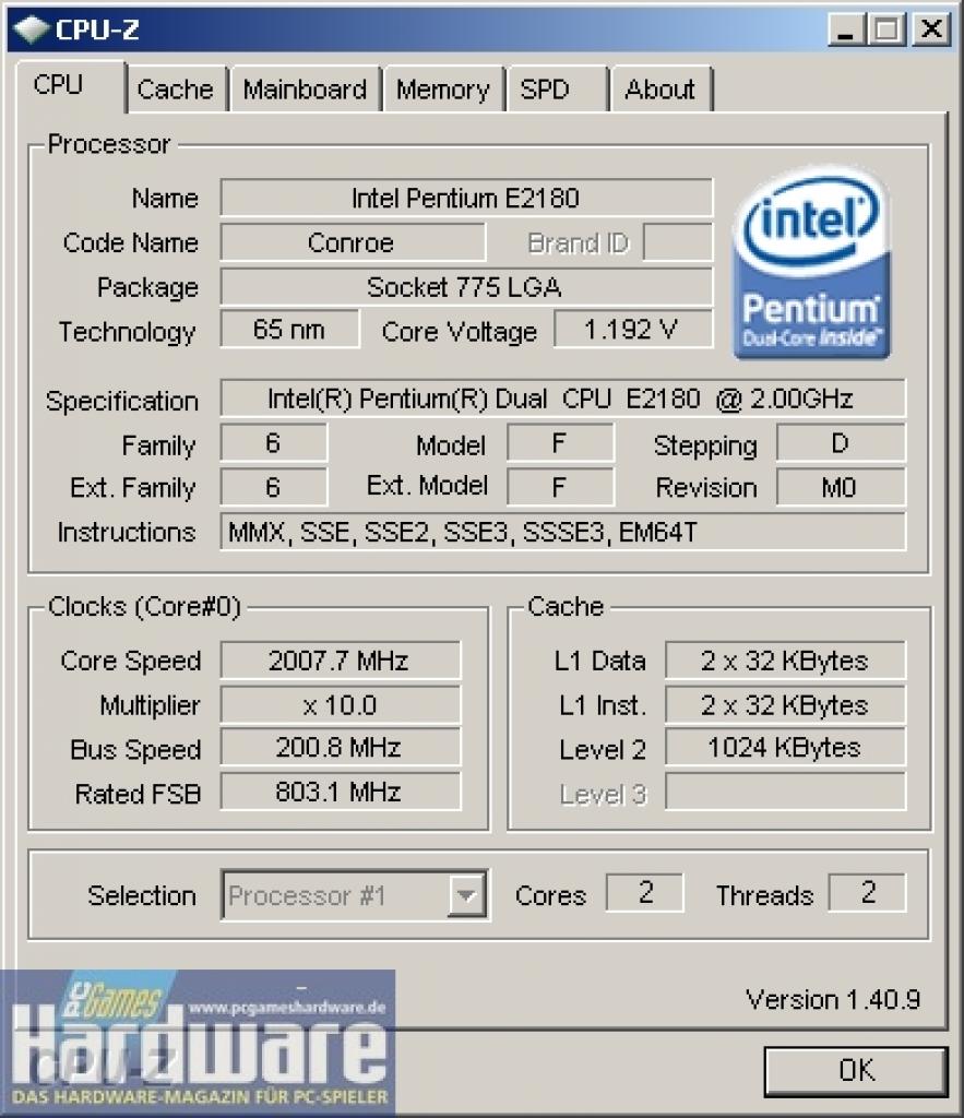 [31/08/2007] Intel Pentium E2180