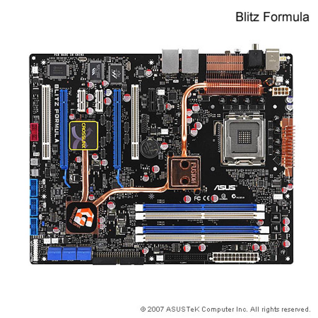 [18/08/2007] Asus-Platinen der Blitz-Serie mit Cross-Linx-Chip können in Kombination mit PCI-E-2.0-Grafikkarten Probleme bereiten.